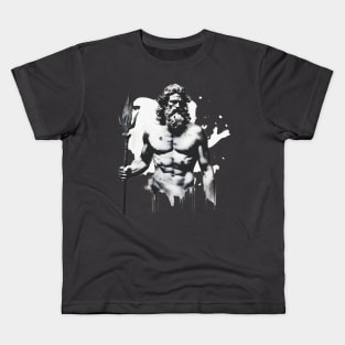 Poseidon Greek Mythology Streetart Style Kids T-Shirt